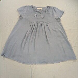 Abercrombie & Fitch Flutter Sleeve Trapeze Baby Doll Satin Feel Medium